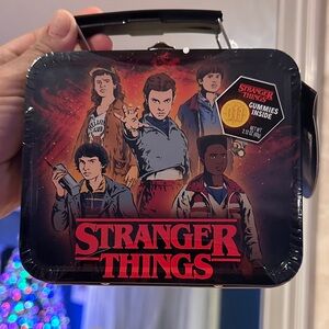 Stranger Things Mini Lunch Box with labeled contents